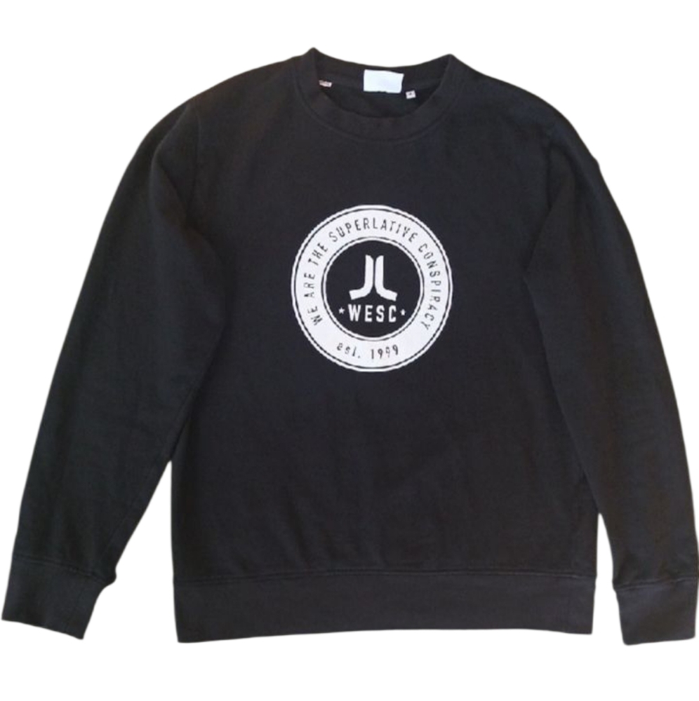 WESC SUPERLATIVE Sweater, Medium, Black.